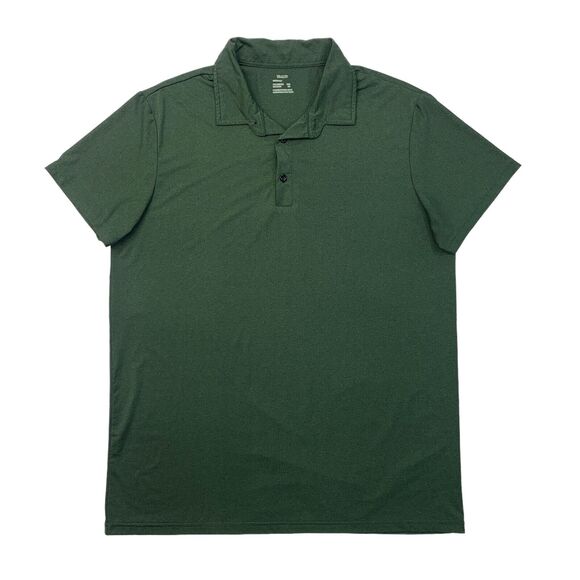 Telaleo Polo Shirt Mens L Large Hunter Green Short Sleeve Stretch Performance - Picture 1 of 9